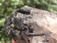 Natural Black Tourmaline On Quartz Matrix Specimens x 2 From Zimbabwe