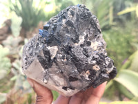Natural Black Tourmaline On Quartz Matrix Specimens x 2 From Zimbabwe