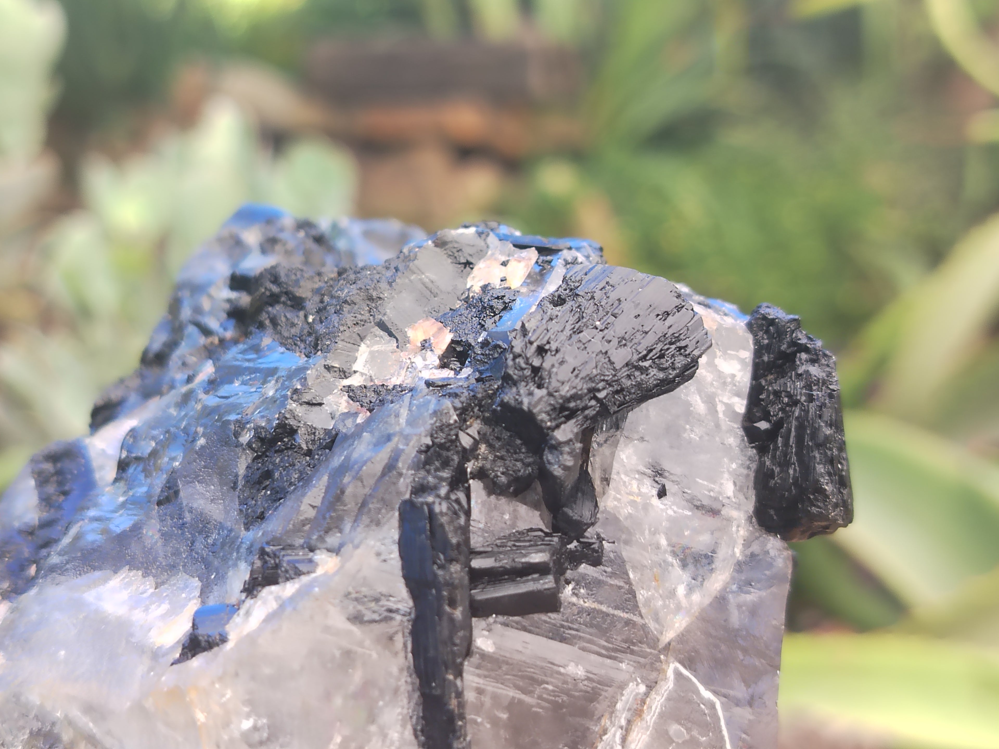 Natural Black Tourmaline On Quartz Matrix Specimens x 2 From Zimbabwe - Toprock Gemstones and Minerals 