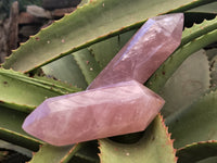 Polished Double Terminated Rose Quartz Points x 6 From Ambatondrazaka, Madagascar