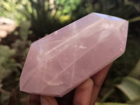 Polished Double Terminated Rose Quartz Points x 6 From Ambatondrazaka, Madagascar