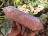 Polished Double Terminated Rose Quartz Points x 6 From Ambatondrazaka, Madagascar