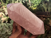 Polished Double Terminated Rose Quartz Points x 6 From Ambatondrazaka, Madagascar