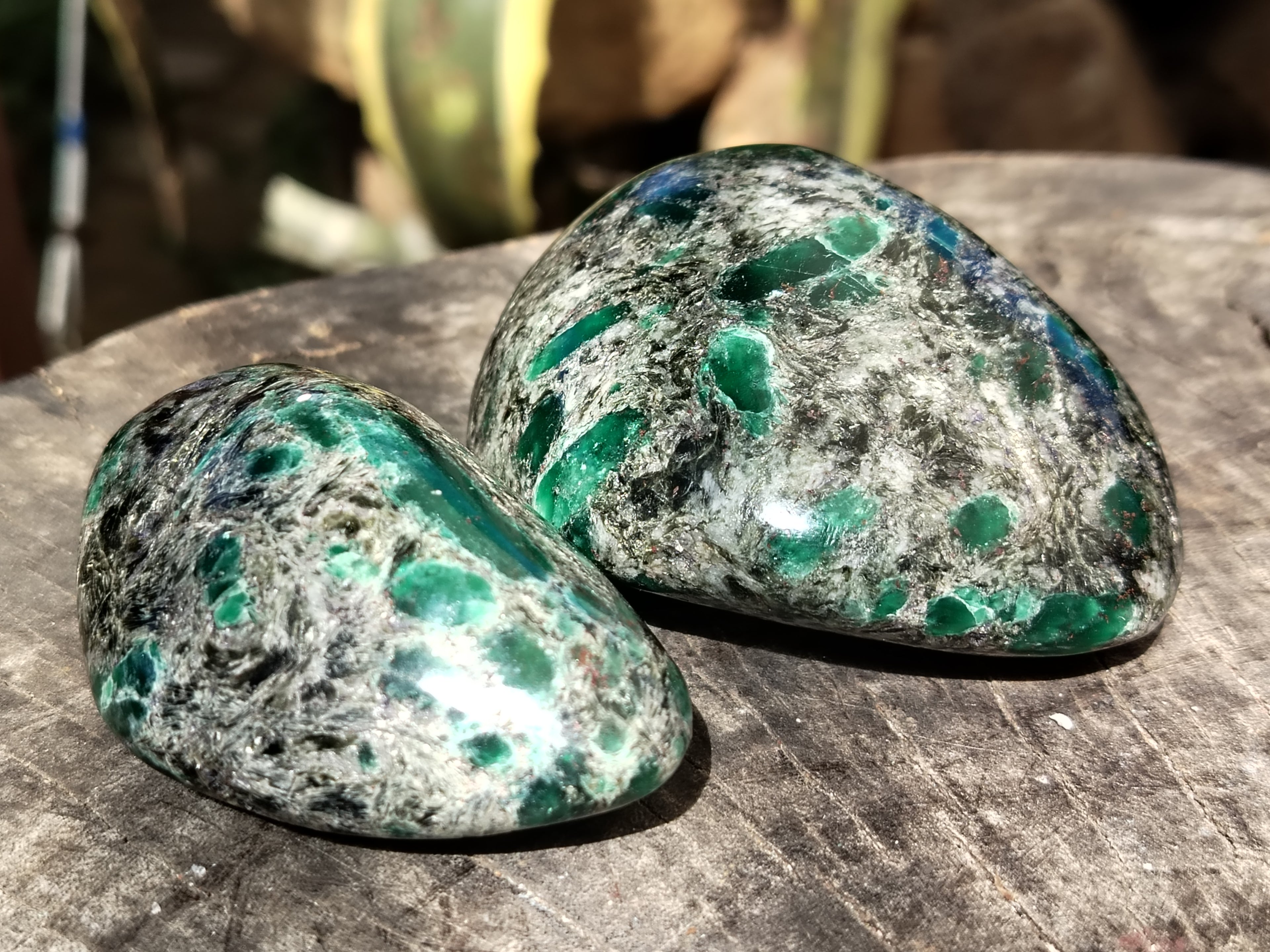 Polished Emerald Mica In Matrix Free Forms x 6 From Mutoko, Zimbabwe - Toprock Gemstones and Minerals 
