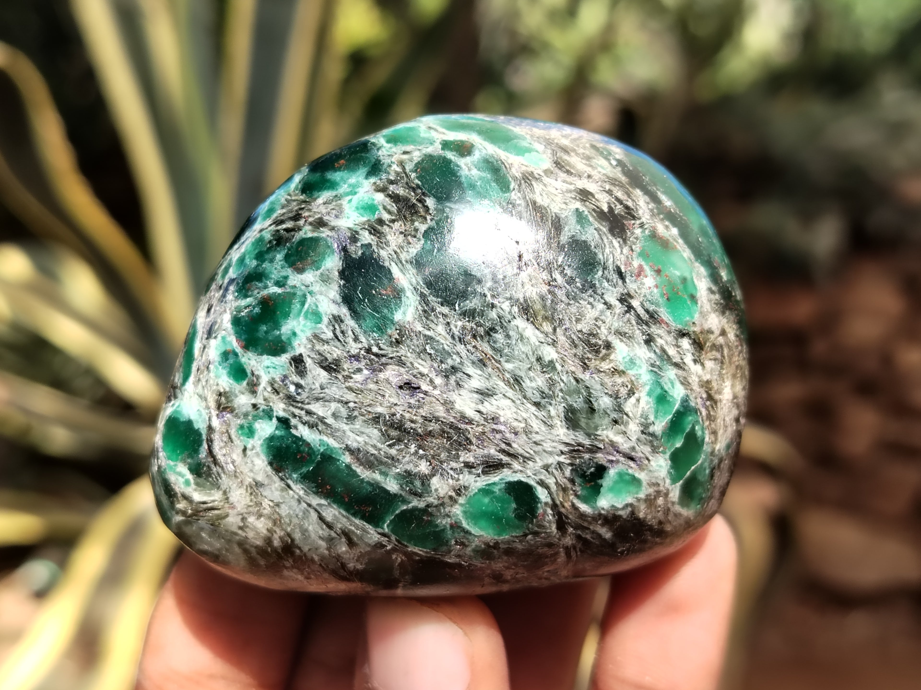 Polished Emerald Mica In Matrix Free Forms x 6 From Mutoko, Zimbabwe - Toprock Gemstones and Minerals 