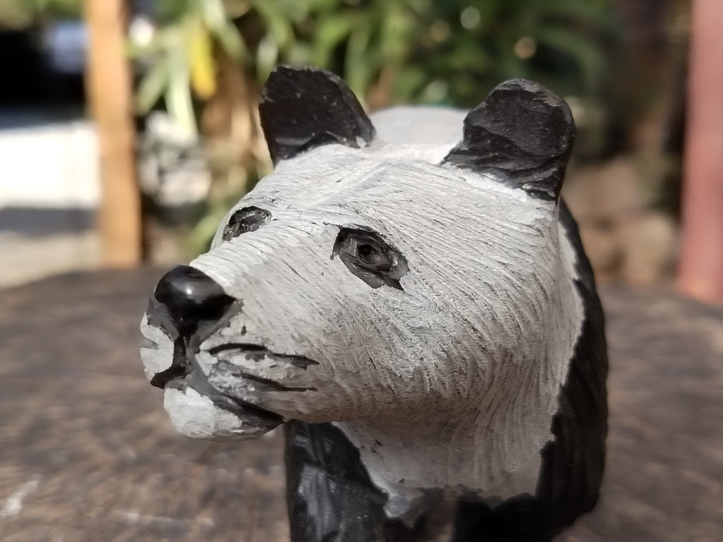 Polished Wonderstone Panda Carving x 1 From Zimbabwe - Toprock Gemstones and Minerals 