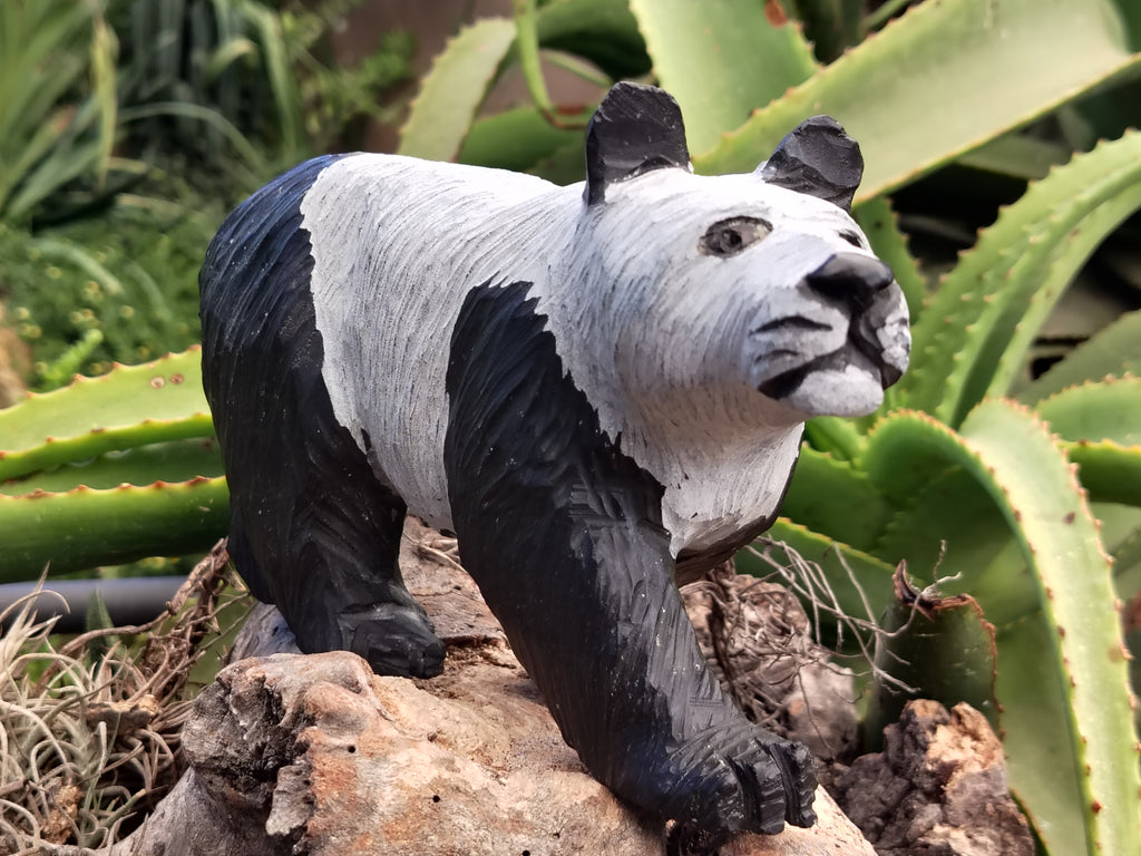 Polished Wonderstone Panda Carving x 1 From Zimbabwe - Toprock Gemstones and Minerals 