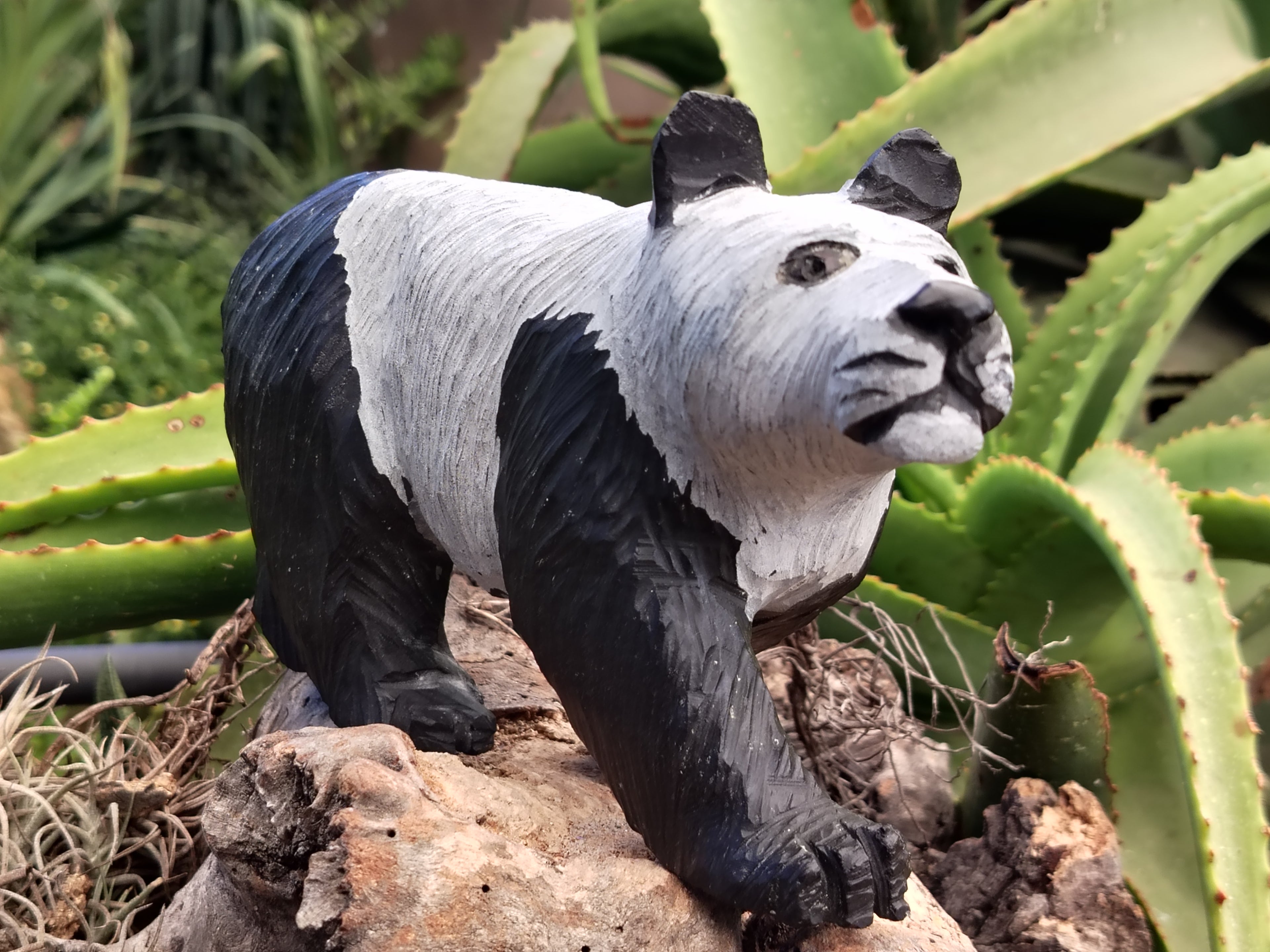 Polished Wonderstone Panda Carving x 1 From Zimbabwe - Toprock Gemstones and Minerals 