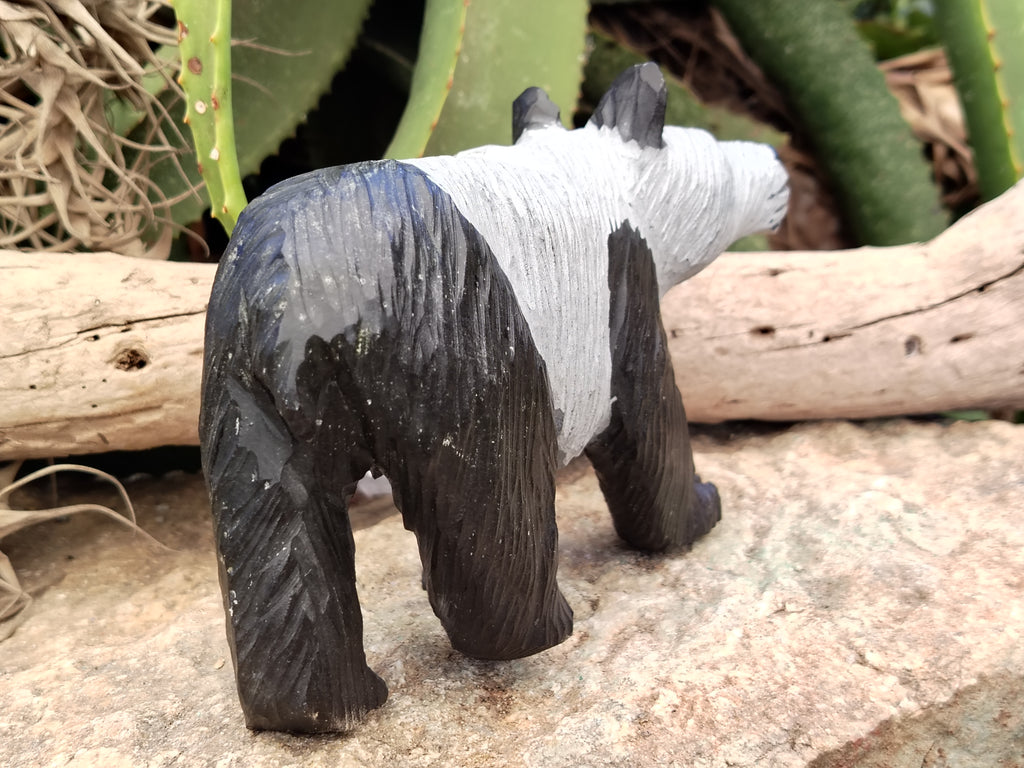 Polished Wonderstone Panda Carving x 1 From Zimbabwe - Toprock Gemstones and Minerals 