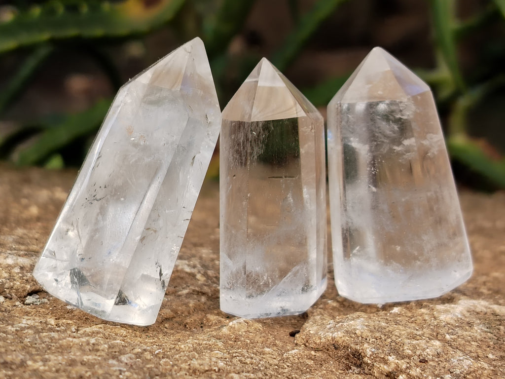 Polished Clear Quartz Crystals x 35 From Madagascar - Toprock Gemstones and Minerals 