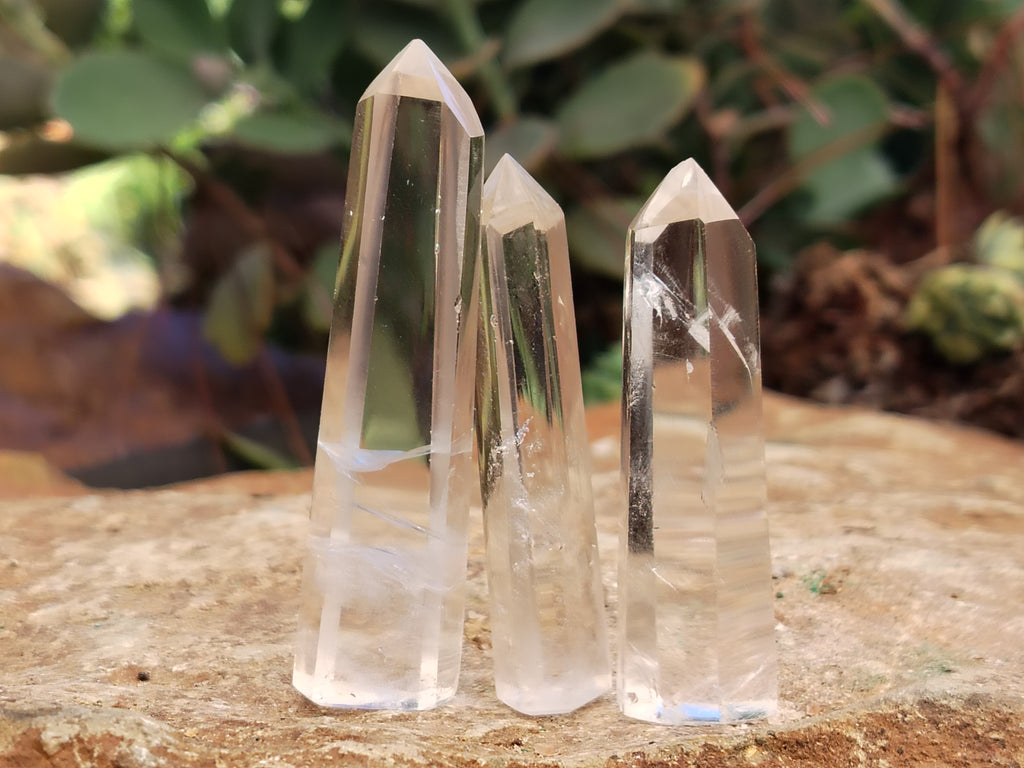 Polished Clear Quartz Crystals x 35 From Madagascar - Toprock Gemstones and Minerals 