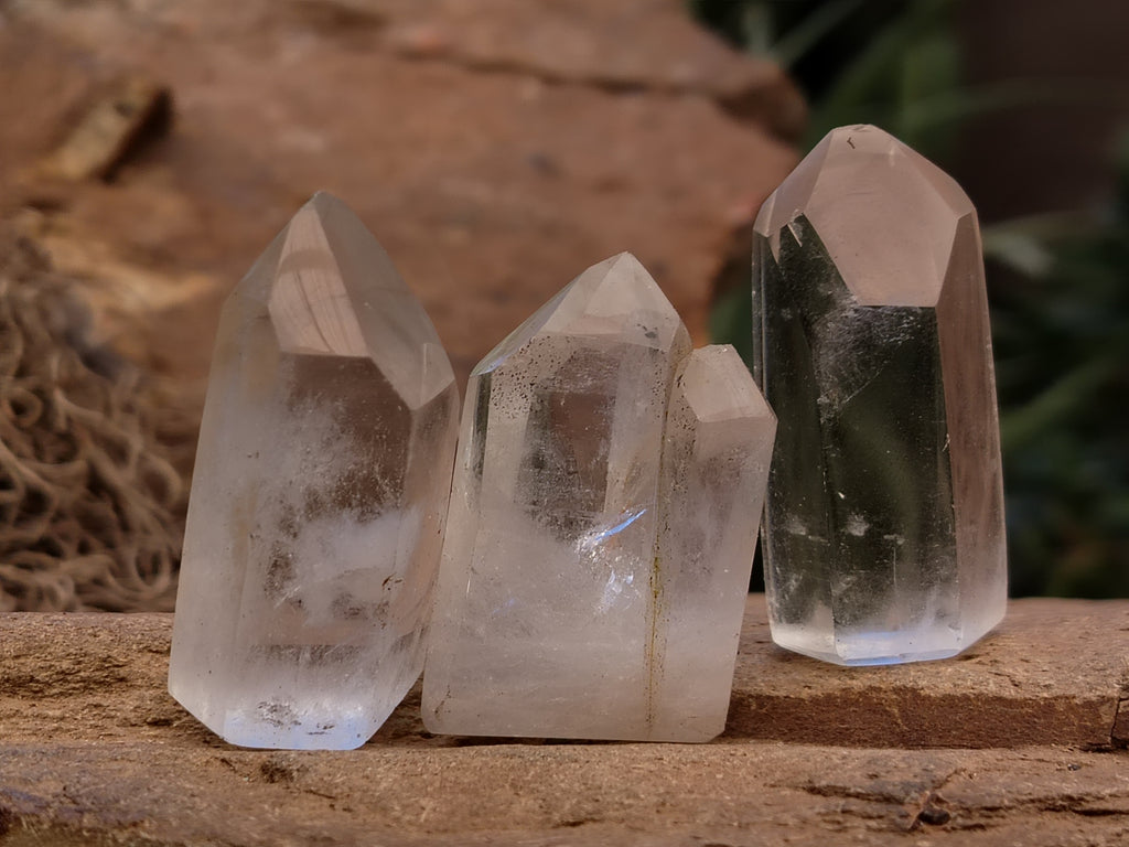 Polished Clear Quartz Crystals x 35 From Madagascar - Toprock Gemstones and Minerals 