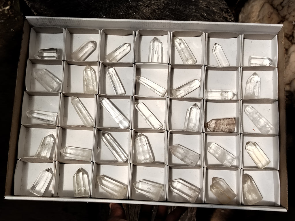 Polished Clear Quartz Crystals x 35 From Madagascar - Toprock Gemstones and Minerals 