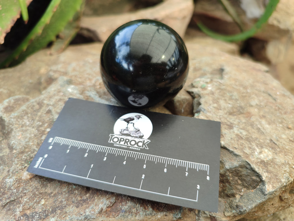 Polished Black Basalt Spheres x 5 From Antsirabe, Madagascar - Toprock Gemstones and Minerals 