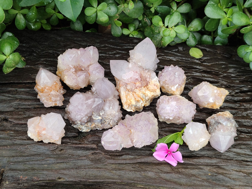 Natural Amethyst Spirit Quartz Clusters x 12 From Boekenhouthoek, South Africa - Toprock Gemstones and Minerals 