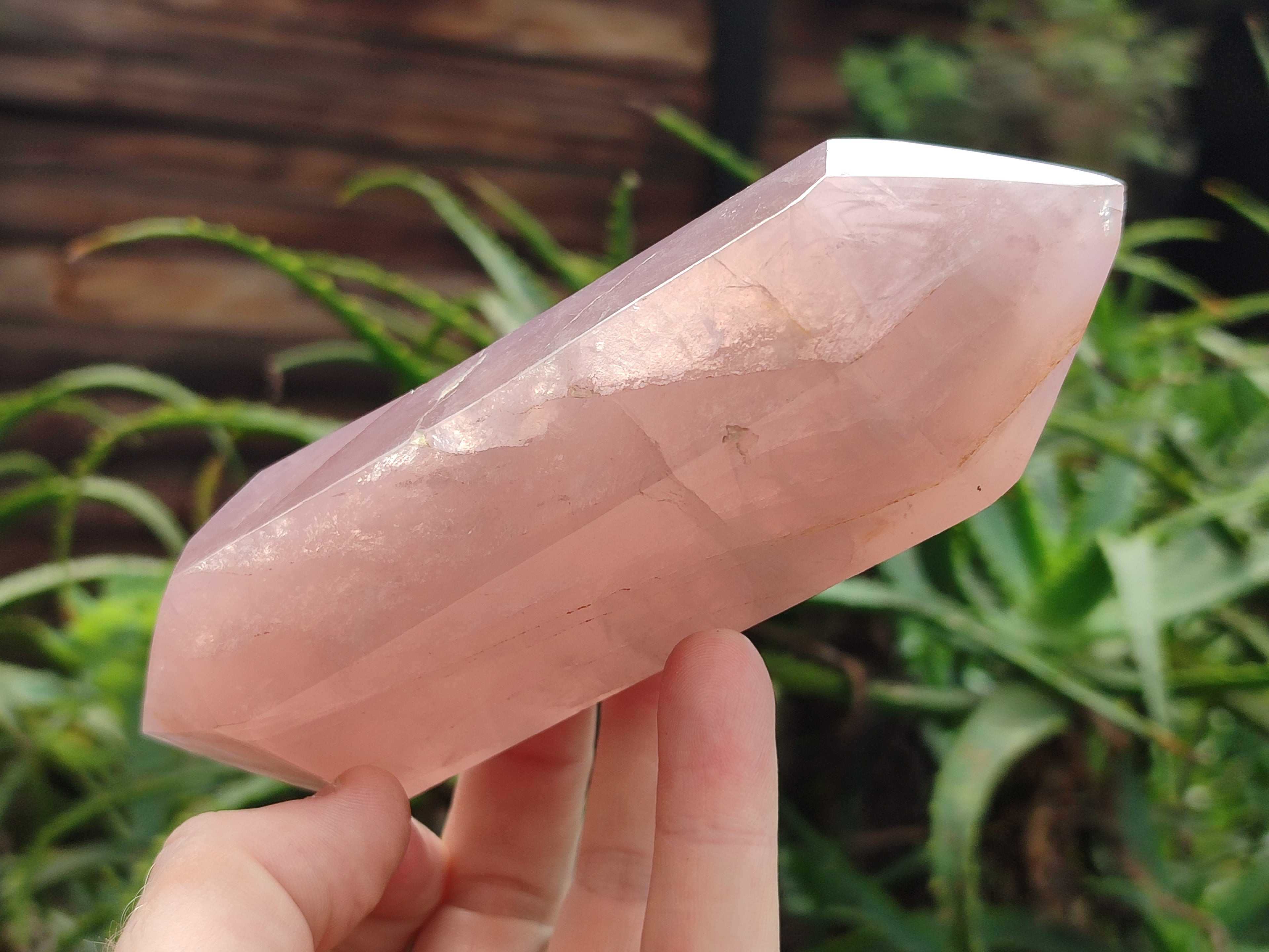 Polished Double Terminated Rose Quartz Points x 6 From Ambatondrazaka, Madagascar - Toprock Gemstones and Minerals 