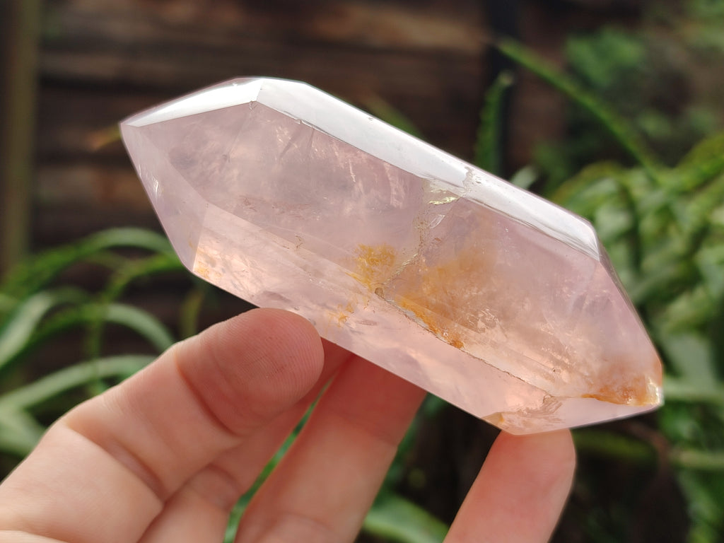 Polished Double Terminated Rose Quartz Points x 6 From Ambatondrazaka, Madagascar - Toprock Gemstones and Minerals 