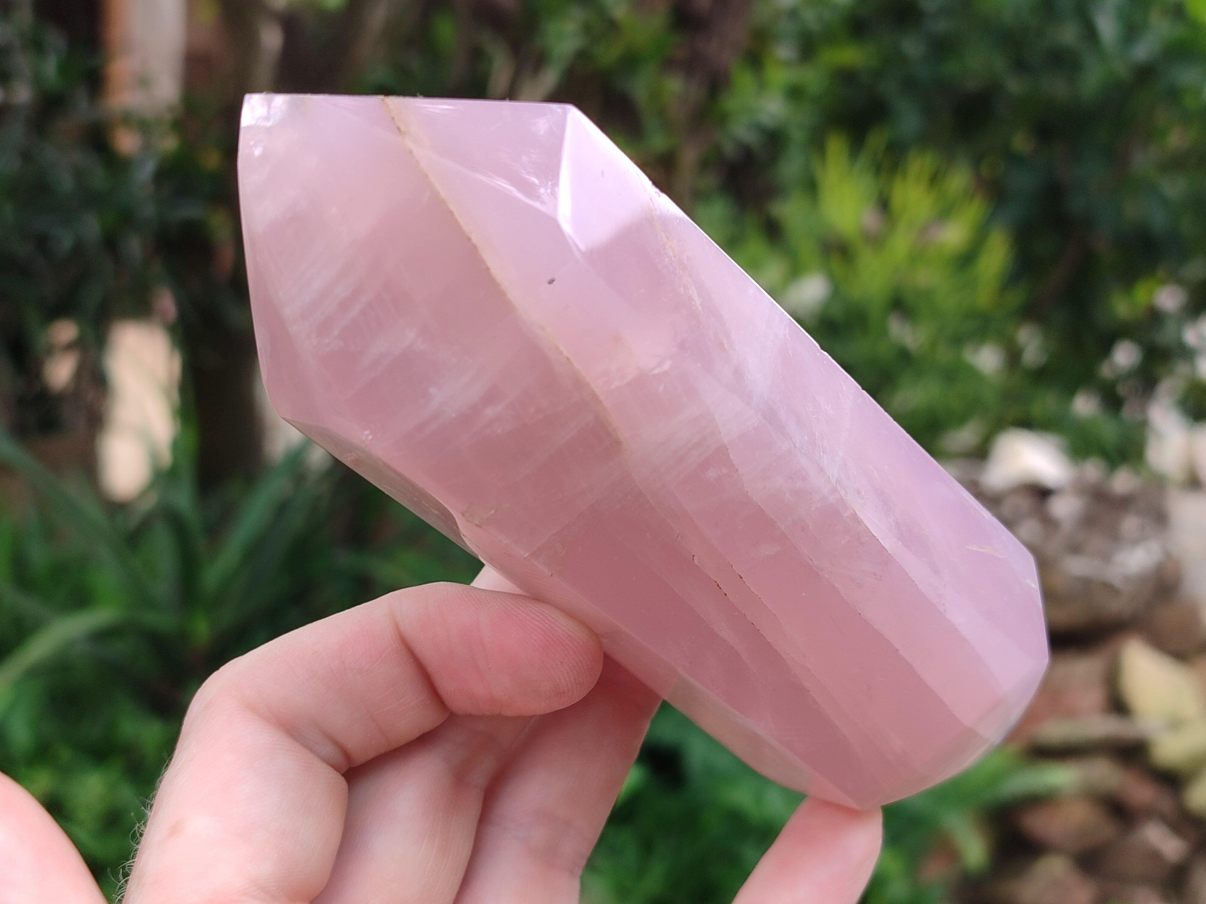 Polished Double Terminated Rose Quartz Points x 6 From Ambatondrazaka, Madagascar - Toprock Gemstones and Minerals 