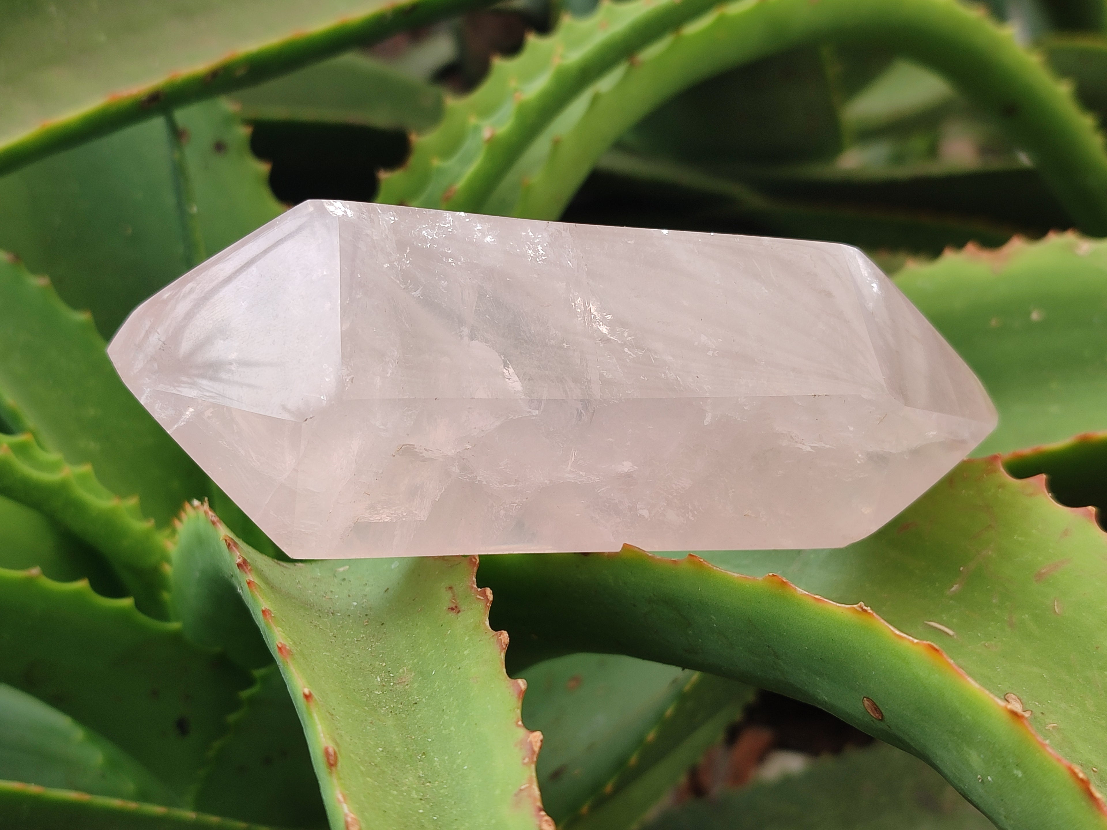 Polished Double Terminated Rose Quartz Points x 6 From Ambatondrazaka, Madagascar - Toprock Gemstones and Minerals 
