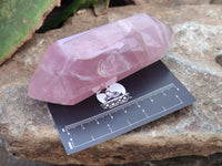 Polished Double Terminated Rose Quartz Points x 6 From Ambatondrazaka, Madagascar