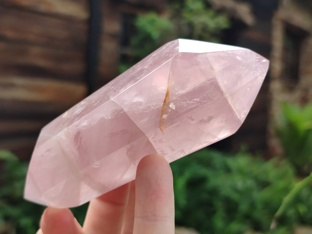 Polished Double Terminated Rose Quartz Points x 6 From Ambatondrazaka, Madagascar - Toprock Gemstones and Minerals 