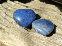 Polished Lazulite Hearts x 35 From Madagascar