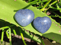 Polished Lazulite Hearts x 35 From Madagascar