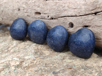 Polished Lazulite Hearts x 35 From Madagascar