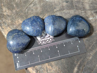 Polished Lazulite Hearts x 35 From Madagascar
