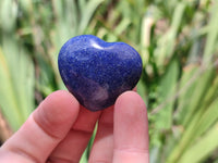 Polished Lazulite Hearts x 35 From Madagascar