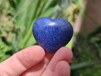 Polished Lazulite Hearts x 35 From Madagascar