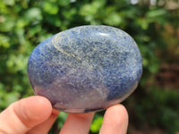Polished Lazulite Palm Stones x 12 From Madagascar