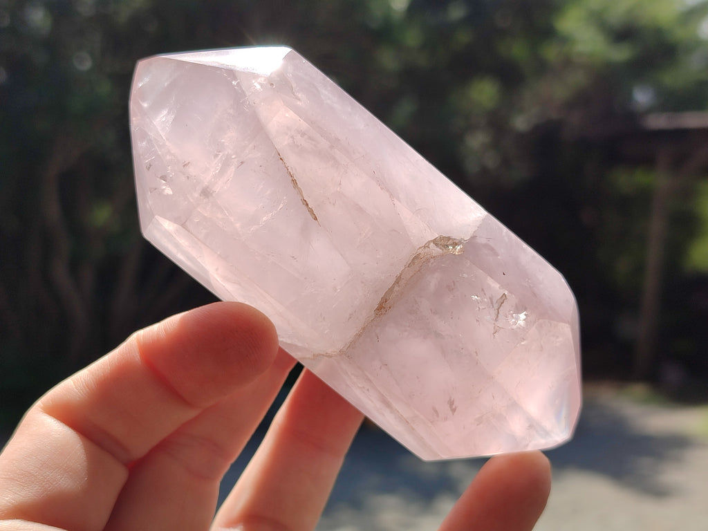 Polished Double Terminated Rose Quartz Points x 6 From Ambatondrazaka, Madagascar - Toprock Gemstones and Minerals 