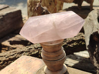 Polished Double Terminated Rose Quartz Points x 6 From Ambatondrazaka, Madagascar