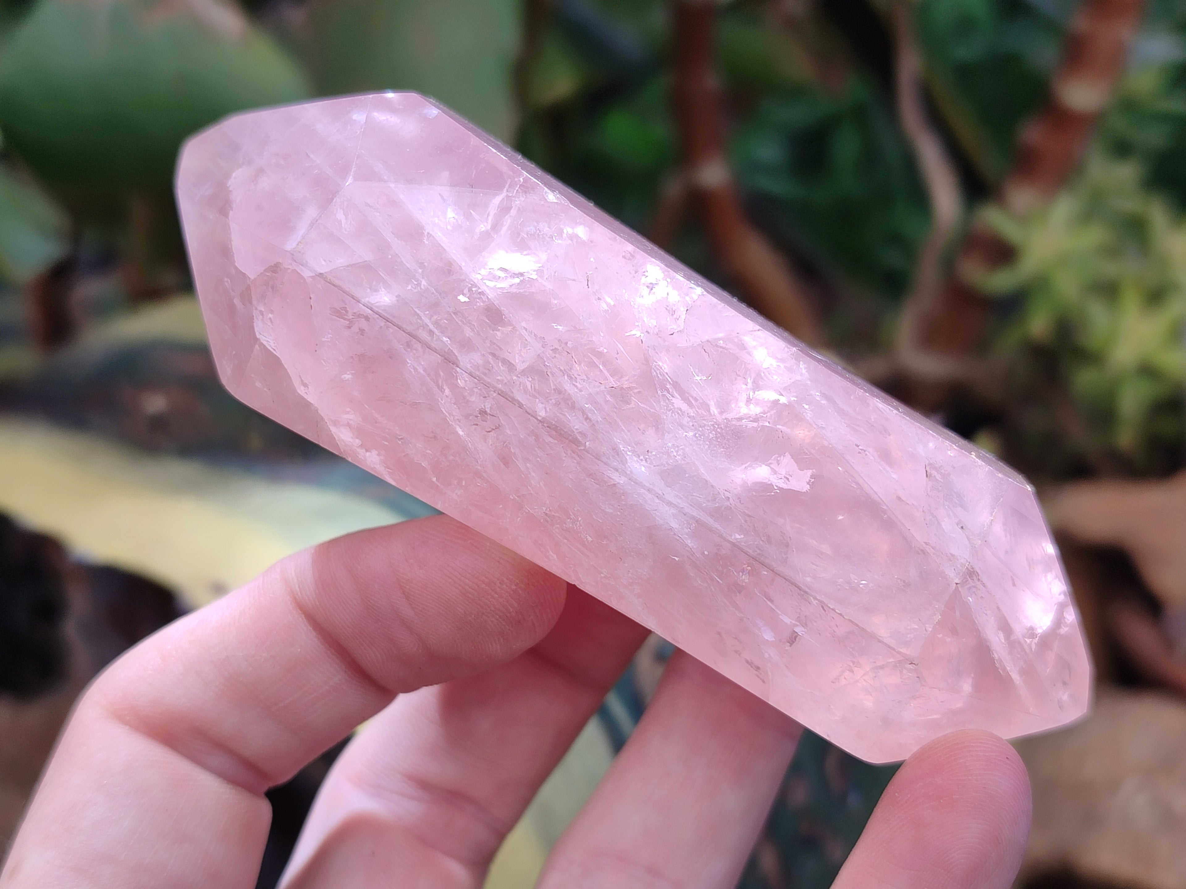 Polished Double Terminated Rose Quartz Points x 6 From Ambatondrazaka, Madagascar - Toprock Gemstones and Minerals 