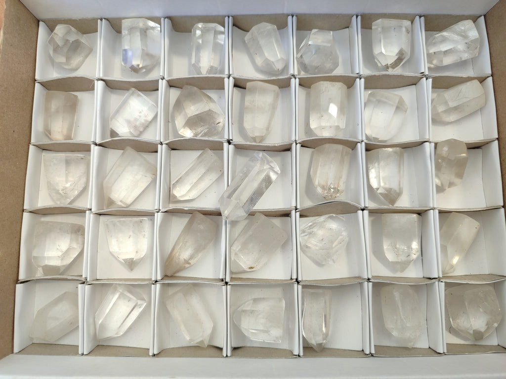 Polished Clear Quartz Crystals x 35 From Madagascar - Toprock Gemstones and Minerals 