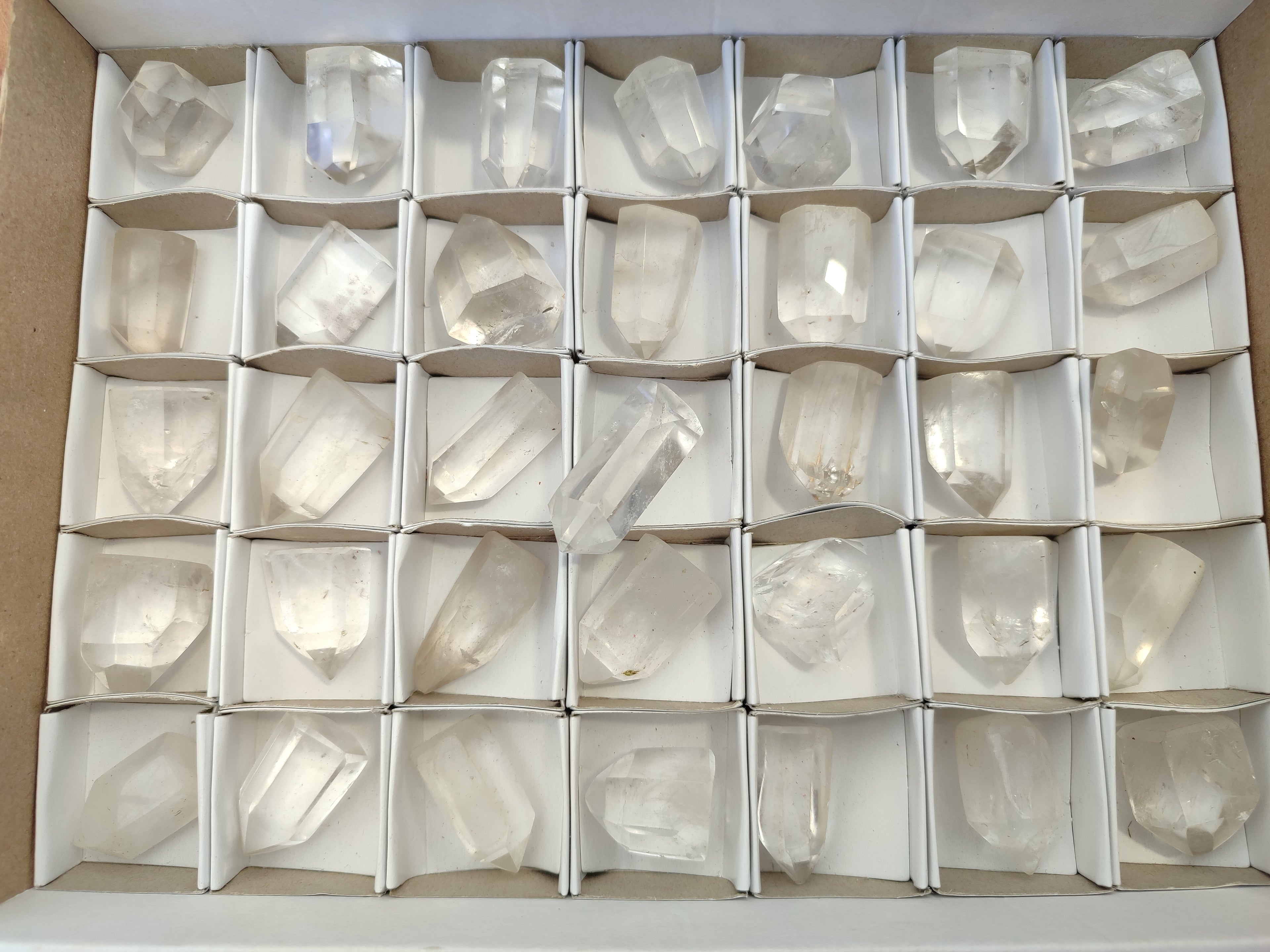 Polished Clear Quartz Crystals x 35 From Madagascar - Toprock Gemstones and Minerals 