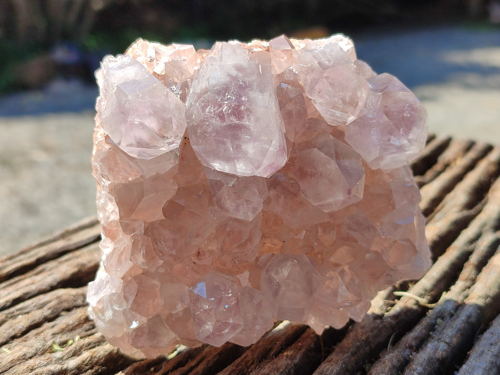 Natural Jacaranda Amethyst Quartz Clusters x 4 From Mumbwa, Zambia - Toprock Gemstones and Minerals 