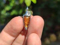 Polished Baltic Amber Earring and Pendant Sets on Sterling Silver - Sold Per Set - From Poland