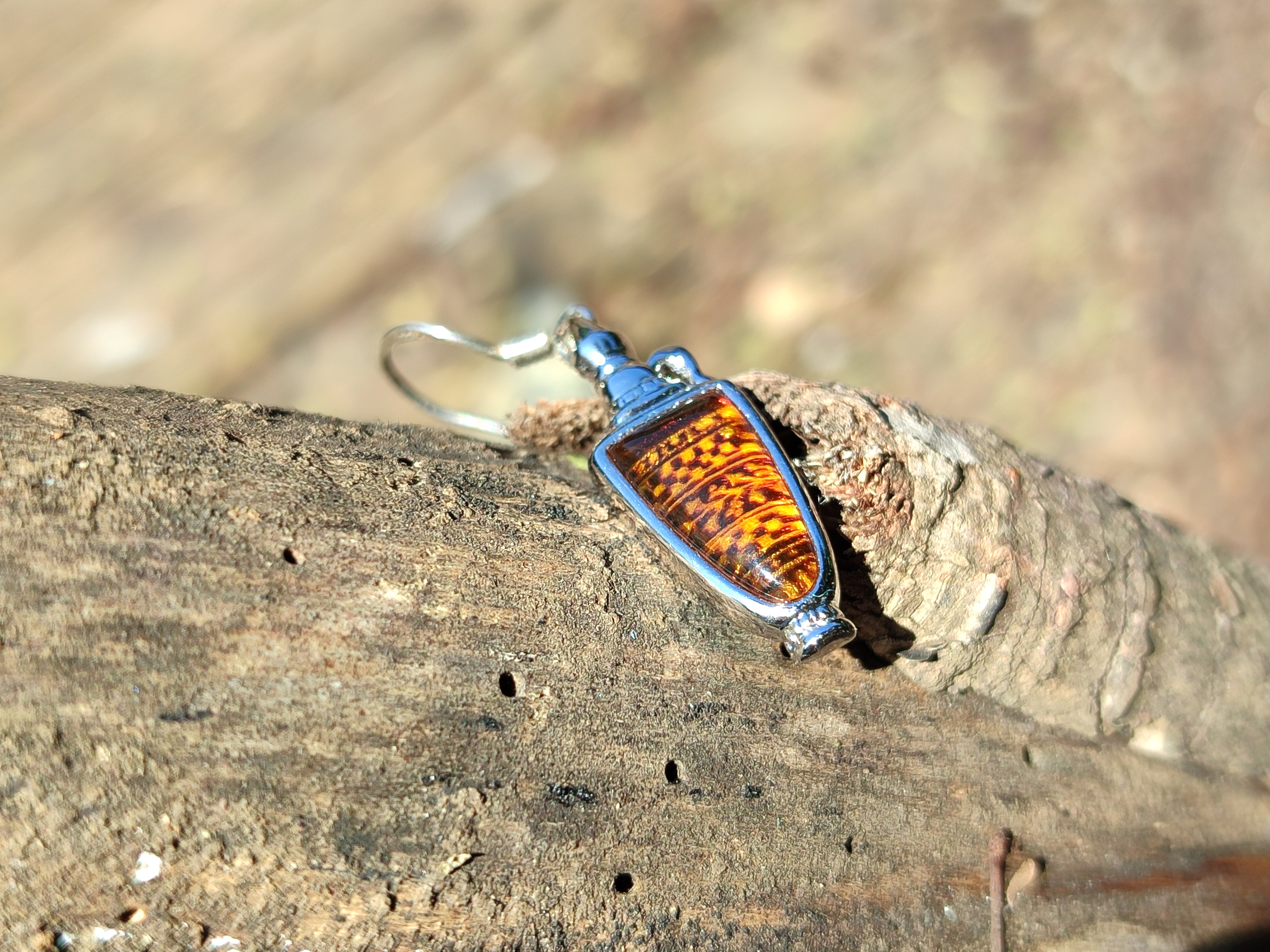 Polished Baltic Amber Earring and Pendant Sets on Sterling Silver - Sold Per Set - From Poland - Toprock Gemstones and Minerals 