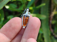 Polished Baltic Amber Earring and Pendant Sets on Sterling Silver - Sold Per Set - From Poland