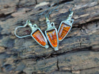 Polished Baltic Amber Earring and Pendant Sets on Sterling Silver - Sold Per Set - From Poland - Toprock Gemstones and Minerals 