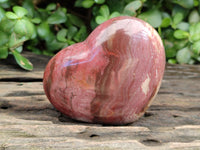 Polished Podocarpus Petrified Wood Hearts x 2 From Mahajanga, Madagascar