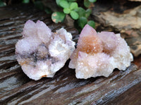 Natural Amethyst Cactus Spirit Quartz Clusters x 12 From Boekenhouthoek, South Africa