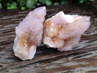 Natural Amethyst Cactus Spirit Quartz Clusters x 12 From Boekenhouthoek, South Africa