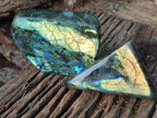 Polished Labradorite Standing Free Forms x 2 From Tulear, Madagascar - Toprock Gemstones and Minerals 