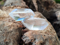 Polished Double Terminated Quartz Crystals x 35 From Madagascar