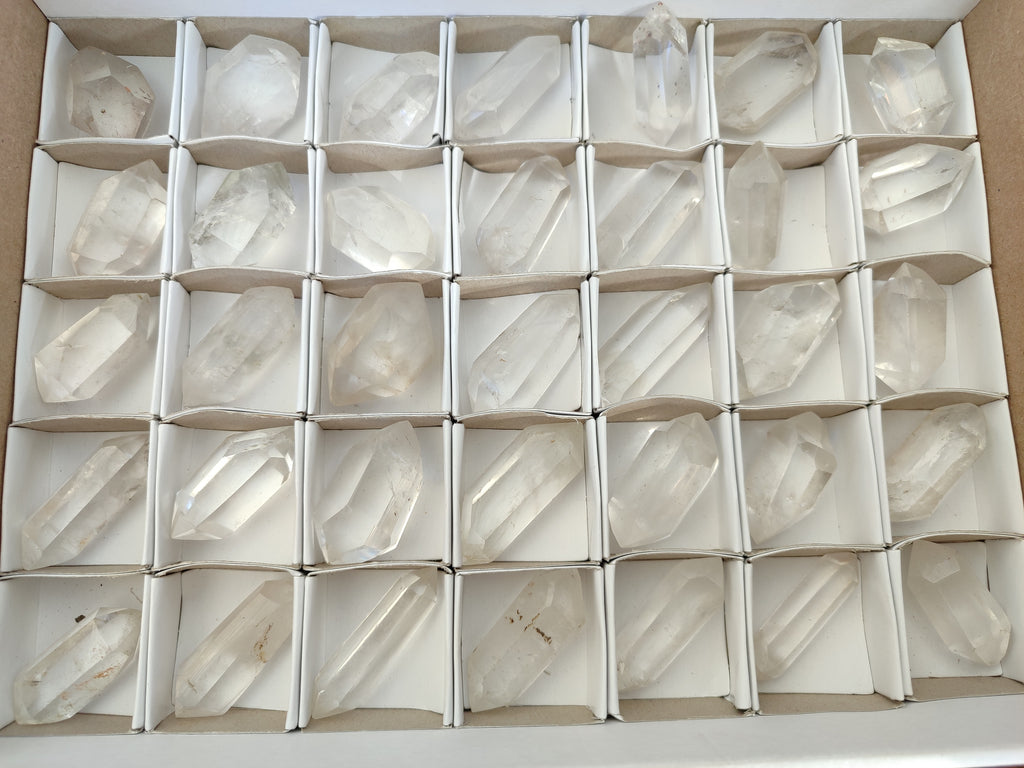 Polished Double Terminated Quartz Crystals x 35 From Madagascar - Toprock Gemstones and Minerals 