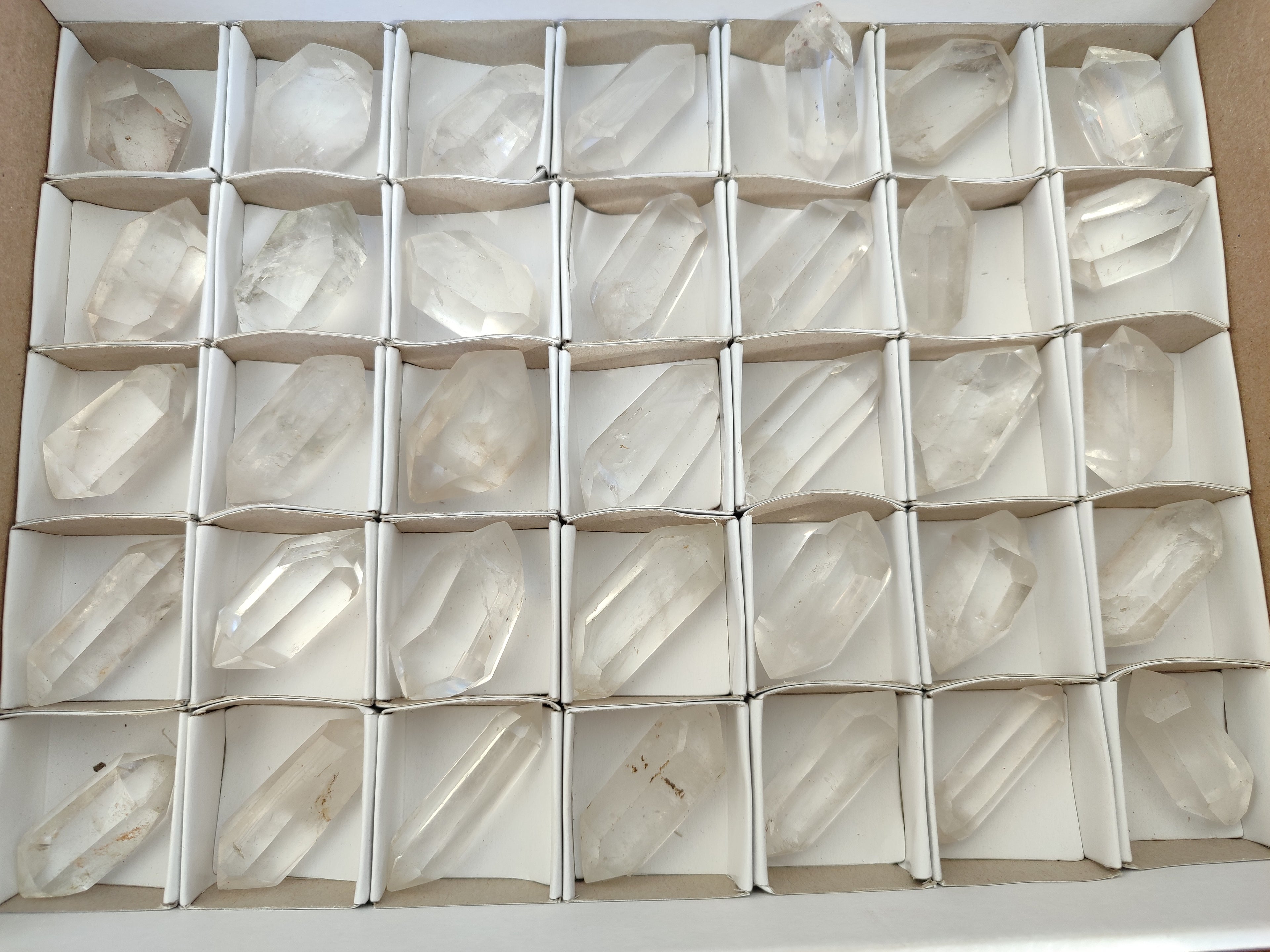 Polished Double Terminated Quartz Crystals x 35 From Madagascar - Toprock Gemstones and Minerals 