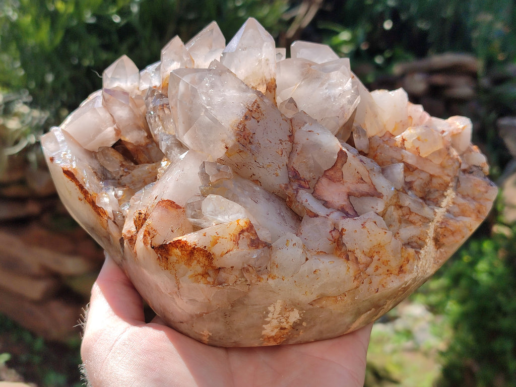 Polished On One Side Red Hematoid Quartz Clusters x 1 From Karoi, Zimbabwe - Toprock Gemstones and Minerals 
